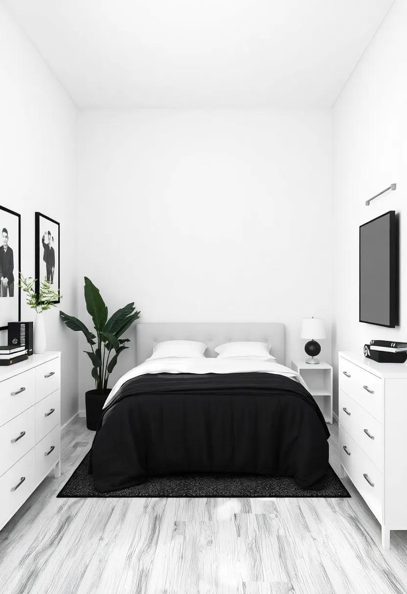Using Contrast to Create Depth in a Black and white Room