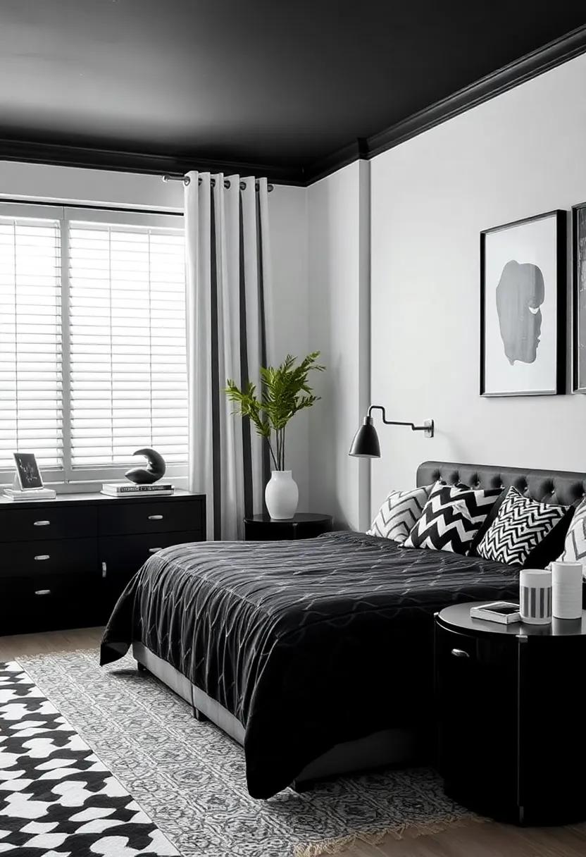 Incorporating Bold Patterns and Textures in Black and White Decor