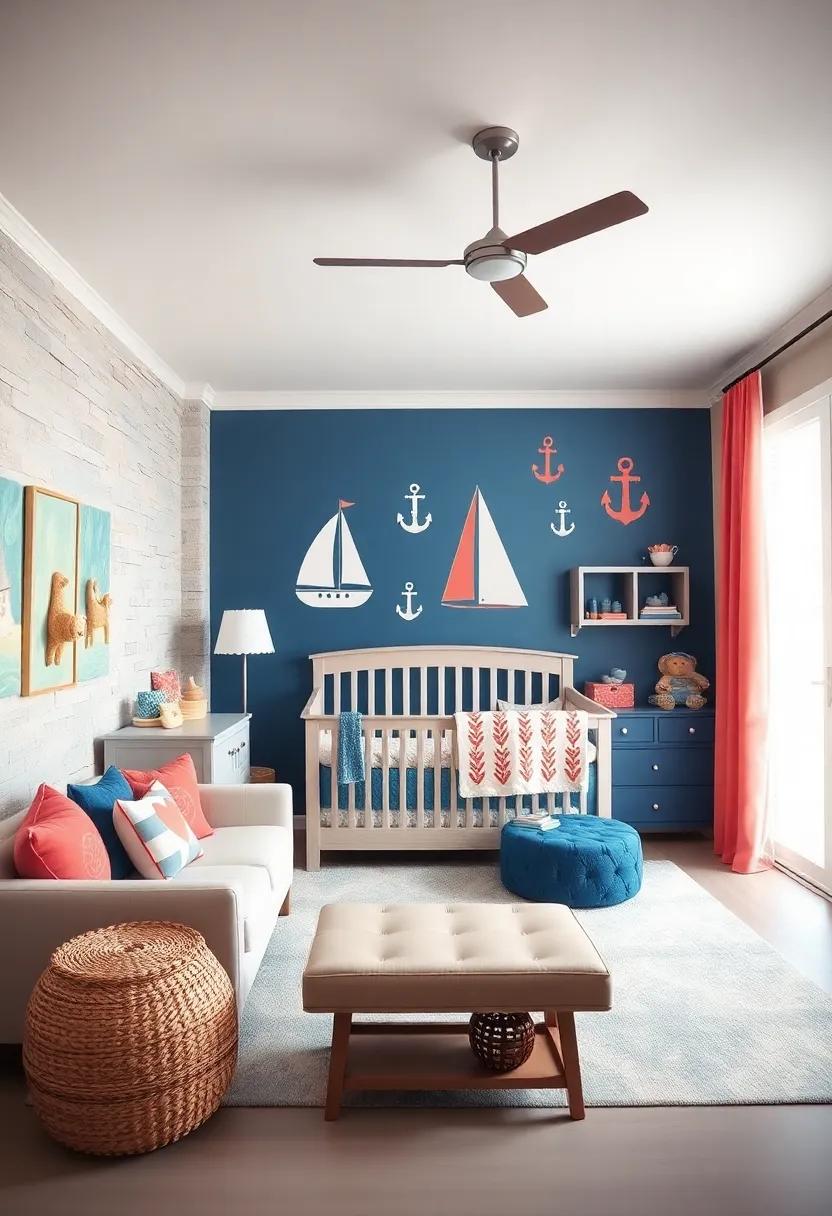 Embrace‌ Coastal Vibes: Install nautical-themed wall decals featuring sailboats​ and anchors to create a breezy ocean-inspired atmosphere