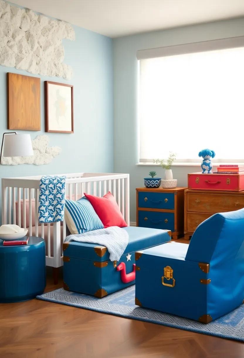 Vintage Touches: Incorporate vintage coral travel trunks or​ suitcases ​for a unique storage option that doubles as decor