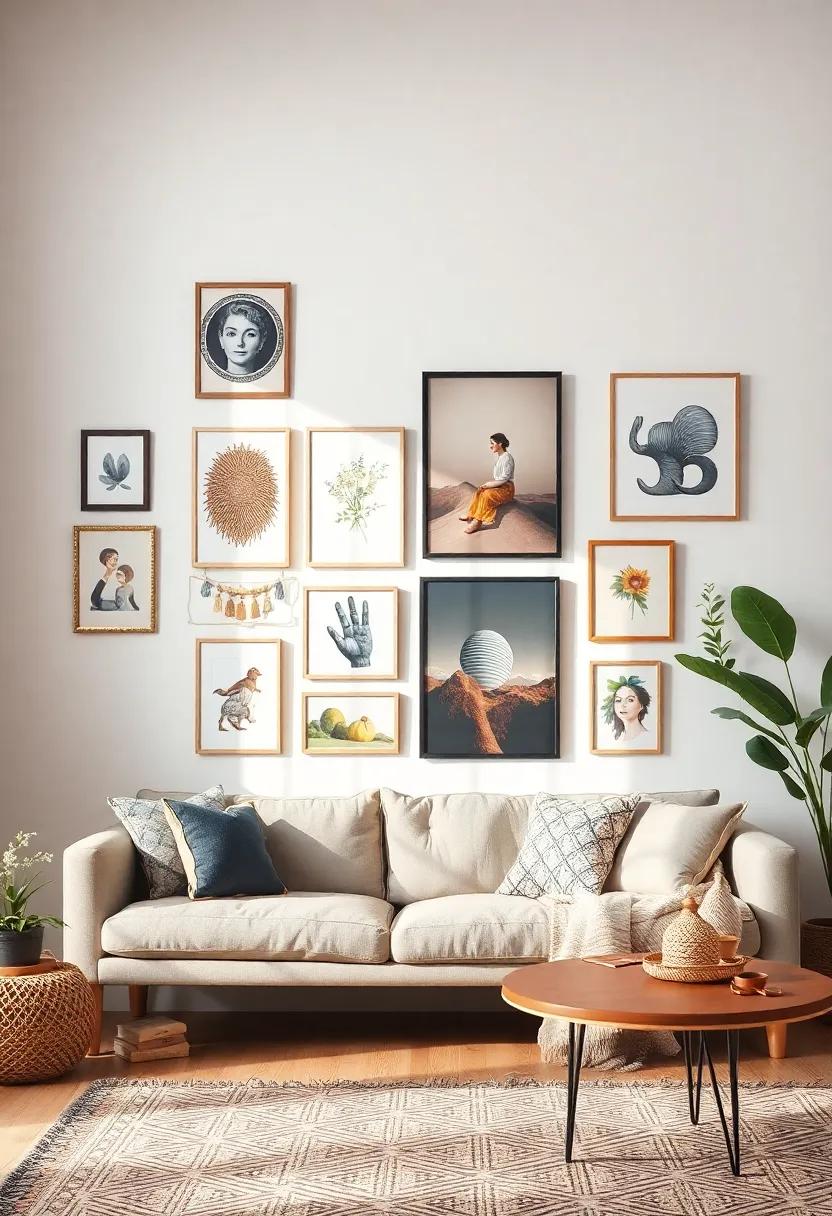 Create a‌ Gallery Wall: Showcase a ⁣collection⁣ of artwork,⁣ photography, and personal mementos for⁣ a personalized bohemian vibe