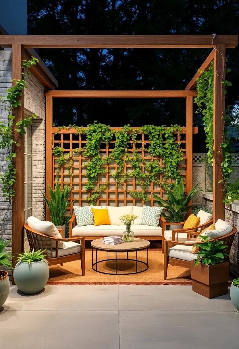 A-Frame‌ Garden⁢ Trellis: Use A-frame⁢ trellises for a soft garden divider that allows vines to grow while defining areas distinctly