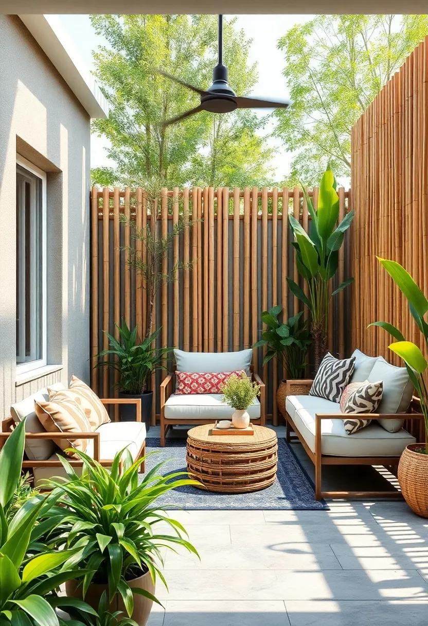 Bamboo‍ Fencing: Embrace natural aesthetics with bamboo poles that provide‍ privacy and a ⁣tropical vibe without breaking the bank