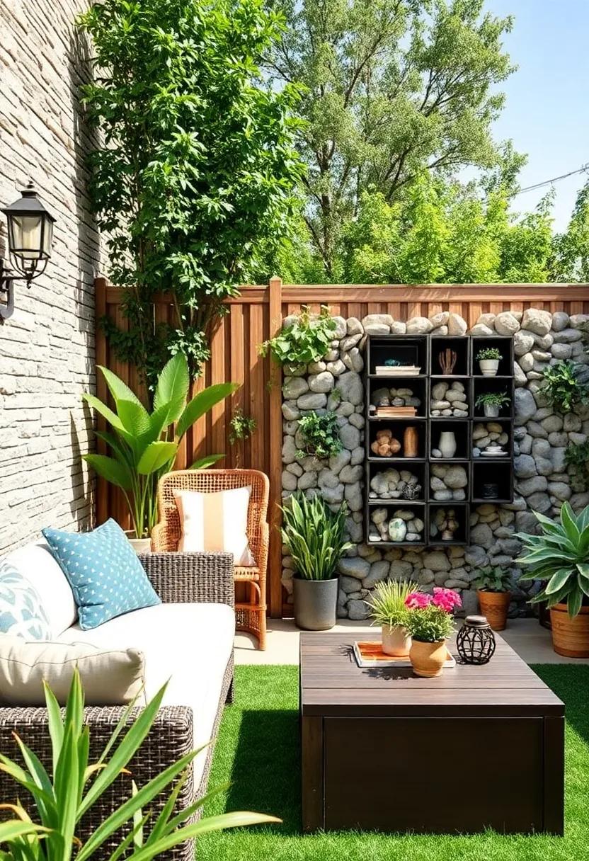Gabion Wall: Fill vegetable crates or wire baskets with stones⁣ for a sturdy and stylish fence solution that can serve as ‌garden art