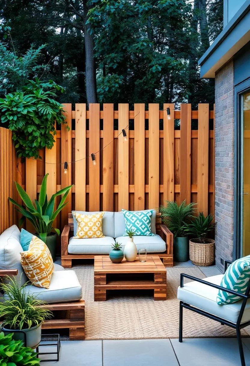 Repurposed Pallet Fence: ⁢Transform old pallets into a charming rustic fence that adds character⁣ while keeping costs low