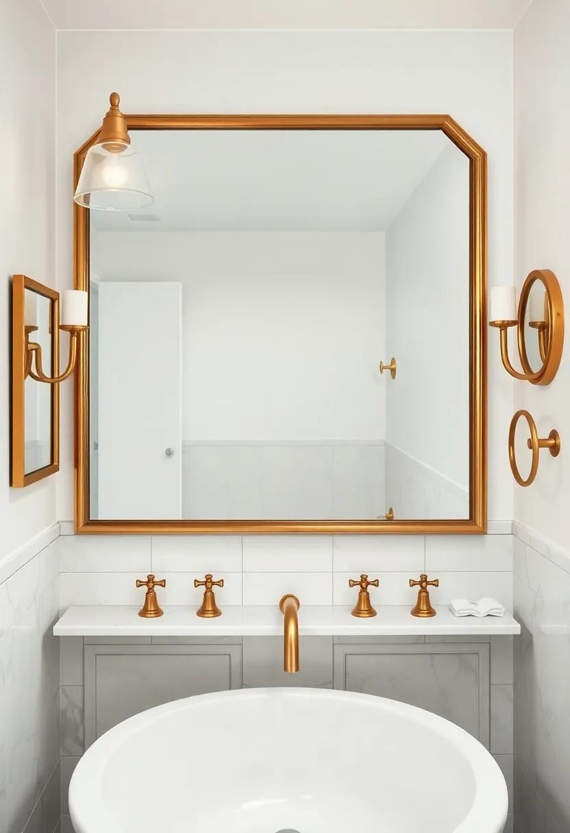 The beauty of Antique Mirrors Paired with Brass Elements