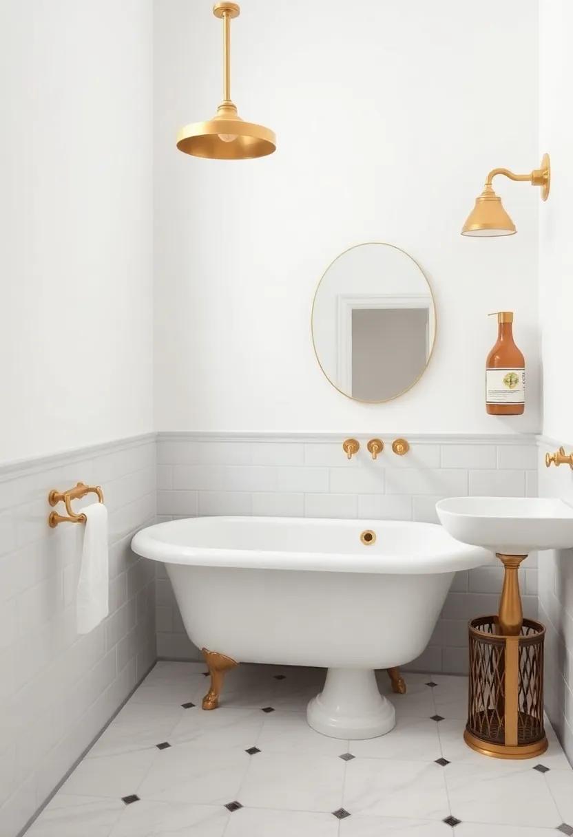 vintage ​Inspirations in Bathroom ‌Design Featuring⁢ Brass Accents