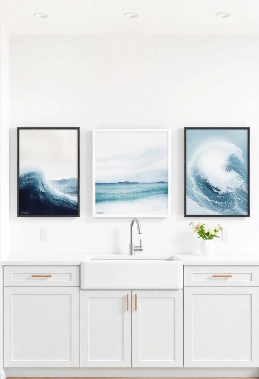 Maximizing Space: Vertical Art‌ Display Ideas⁣ for Coastal Kitchens