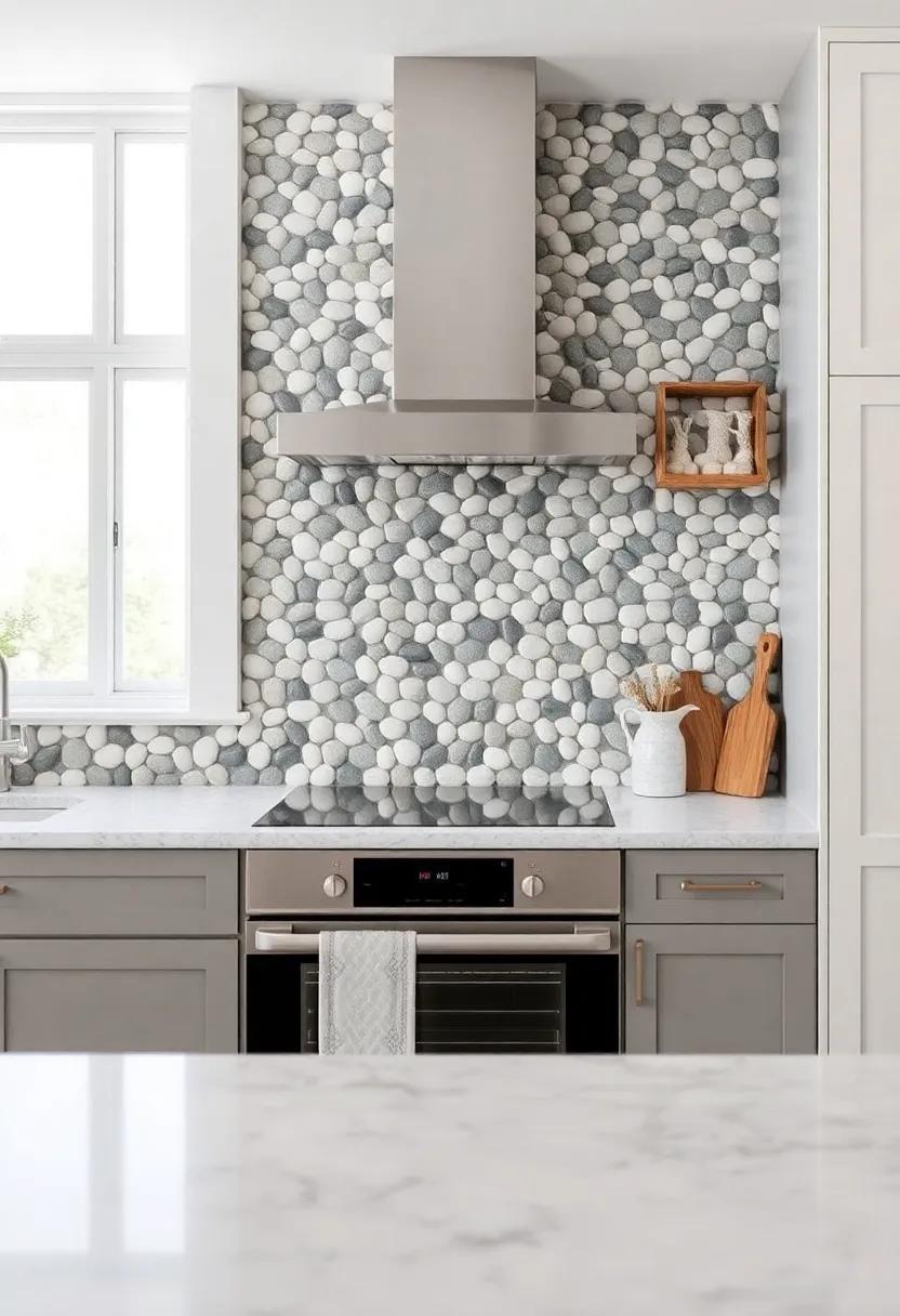 Seaside Pebble Mosaic: Design a backsplash with pebble‌ mosaics resembling a stony beach, ⁤bringing an earthy, organic feel to your kitchen