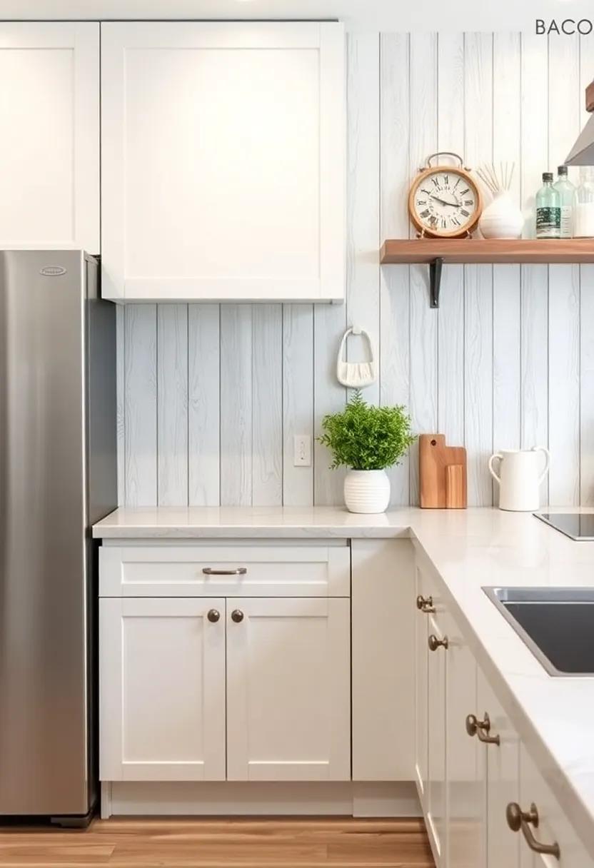 Whitewashed Wood:⁢ Create a beach house feel with a ⁣whitewashed wood backsplash that brings warmth and character to your ​kitchen
