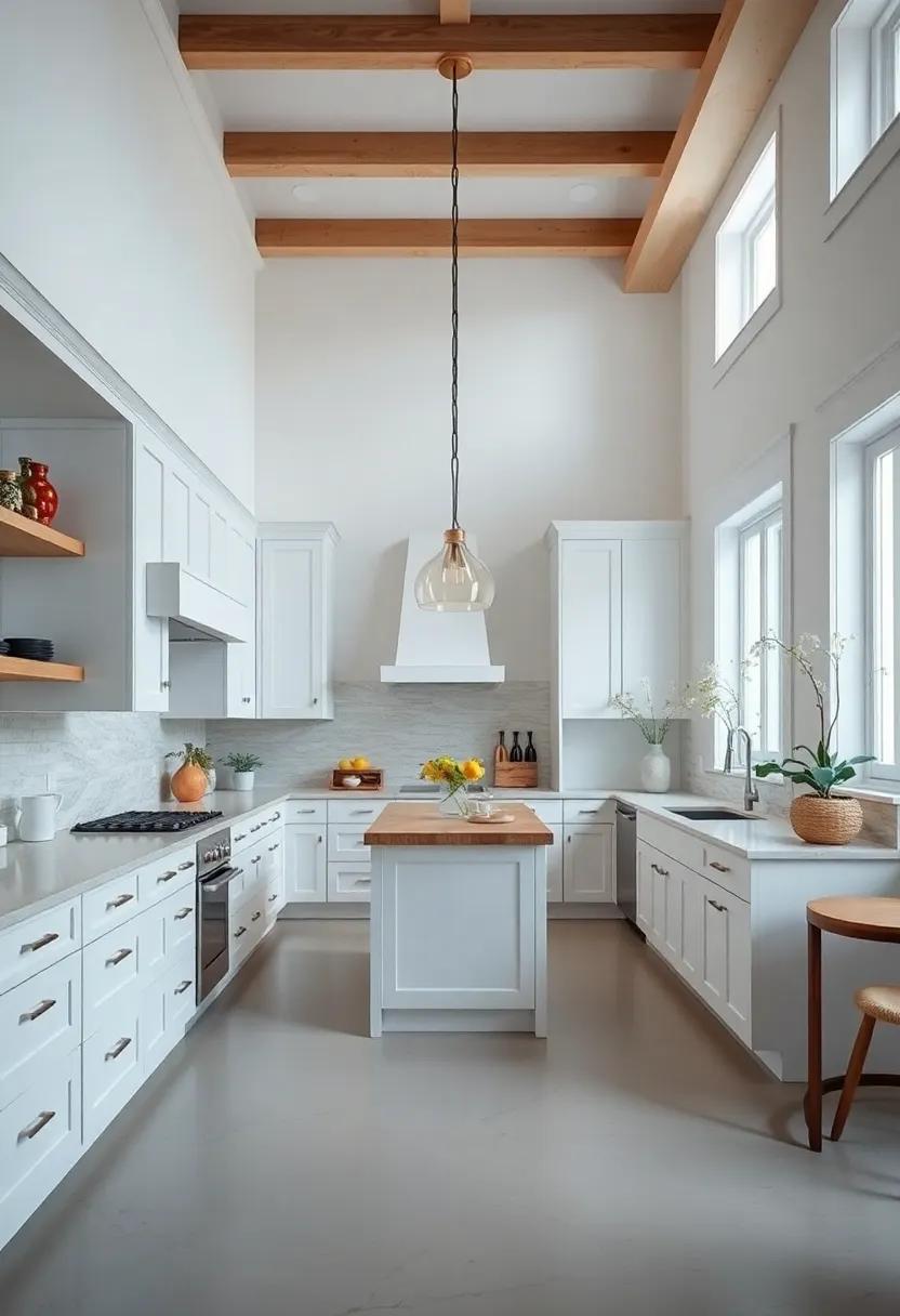 Airy Architecture: Discover‌ how high ceilings combined with white cabinetry create a magnificent open space full⁣ of light and airiness