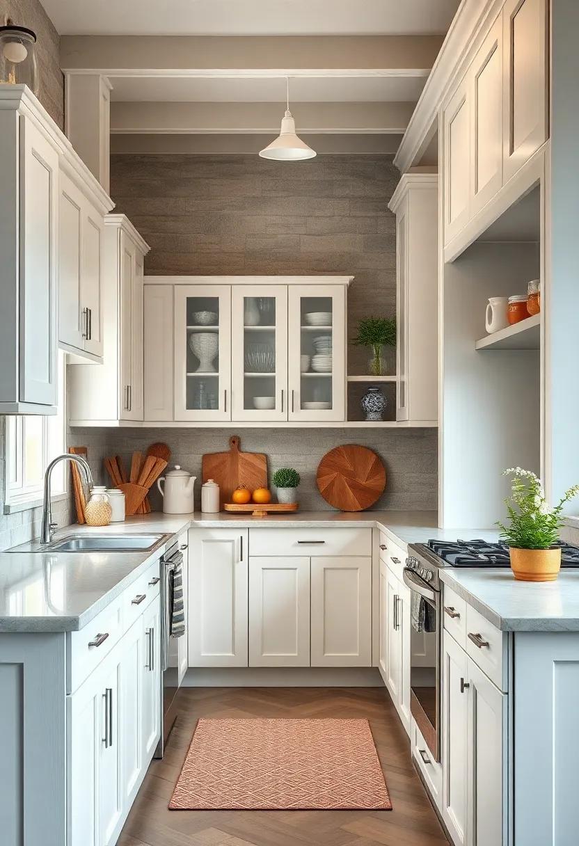 Coastal Cottage: embrace the cozy ⁤charm of a small coastal kitchen, complete with​ white cabinetry and quaint cottage-style details