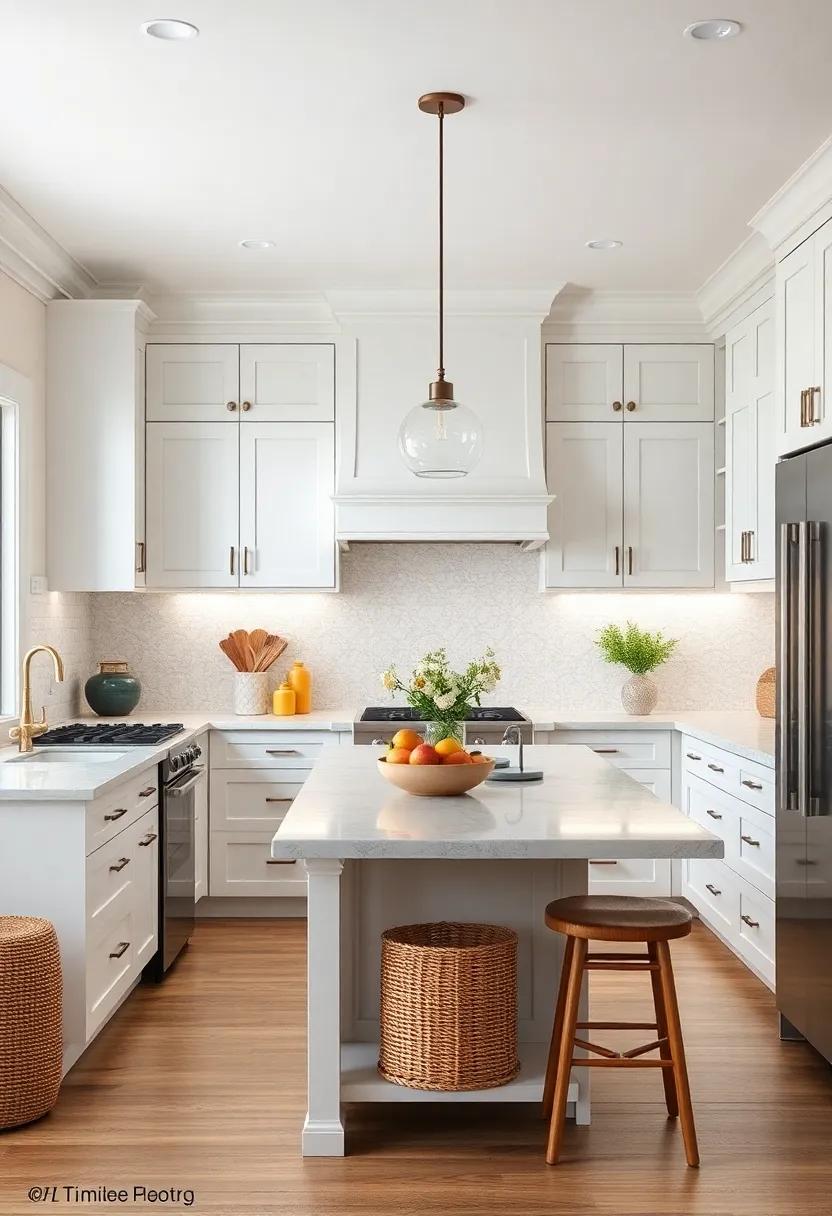 Timeless Appeal: Discover the classic look of shaker-style white cabinetry, offering a timeless aesthetic that stands the test of beach time