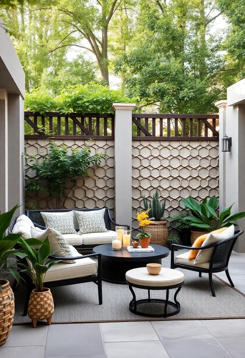 Hexagonal Fencing: Introduce a modern twist to colonial decor with hexagonal panels,⁢ maintaining a clean line ⁣while adding⁢ interesting angles