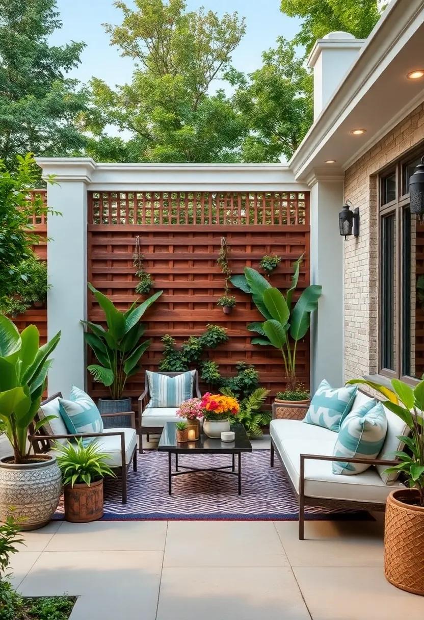 Privacy Fencing with Colonial ⁣Flair: Design⁤ tall privacy panels with lattice tops to enjoy solitude and plant greenery that softens the impact