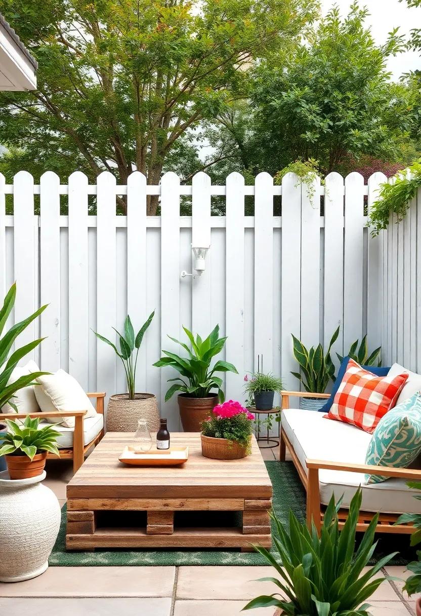 White-Washed Pallet Fences: Utilize repurposed pallets painted in white for a budget-friendly fencing option that is both chic and environmentally friendly