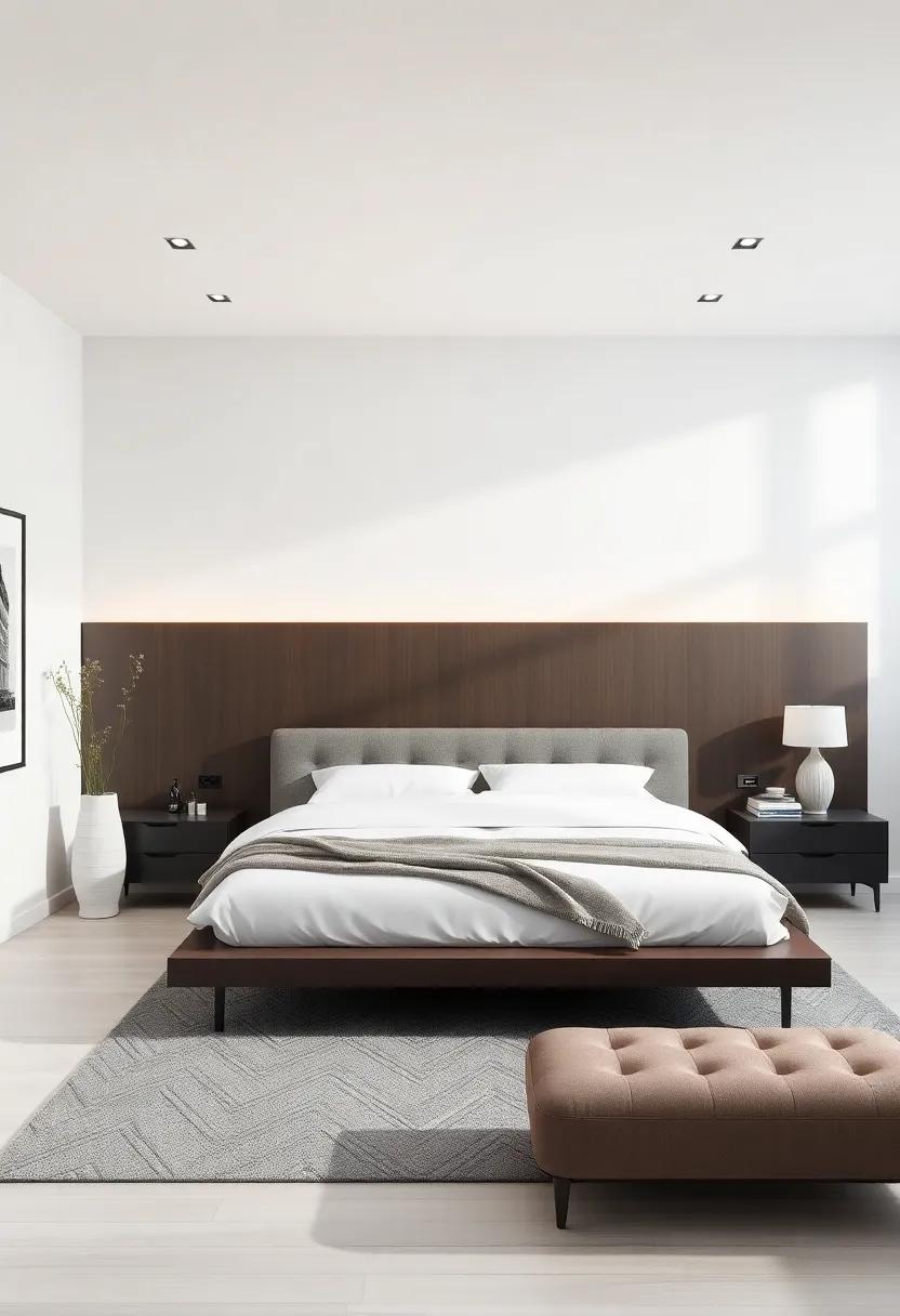 Emphasizing Horizontal Lines for a Sleek and Expansive Bedroom Feel