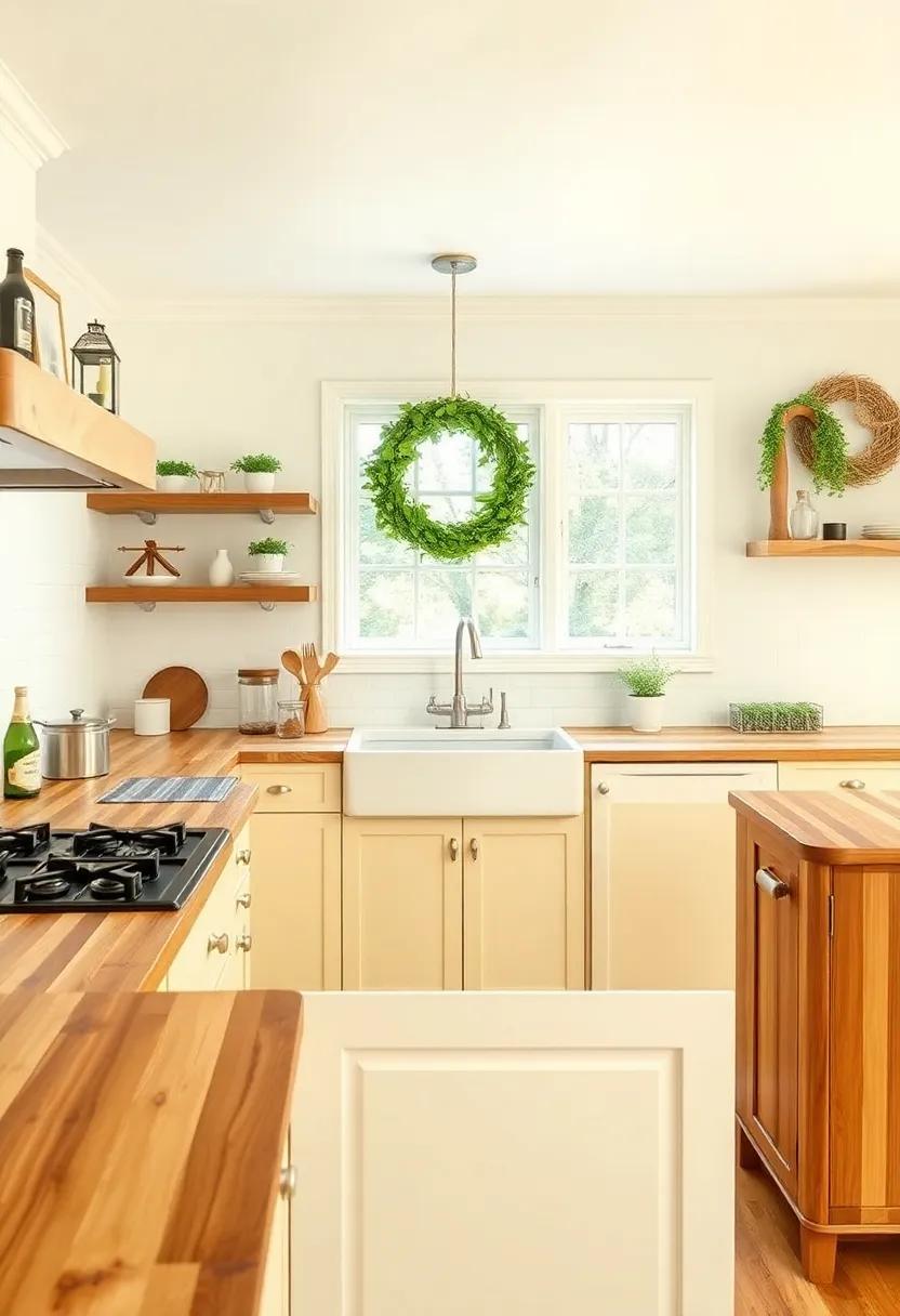 Butcher Block Countertops: sturdy and stylish, these countertops provide a wonderful workspace for food preparation while adding warmth