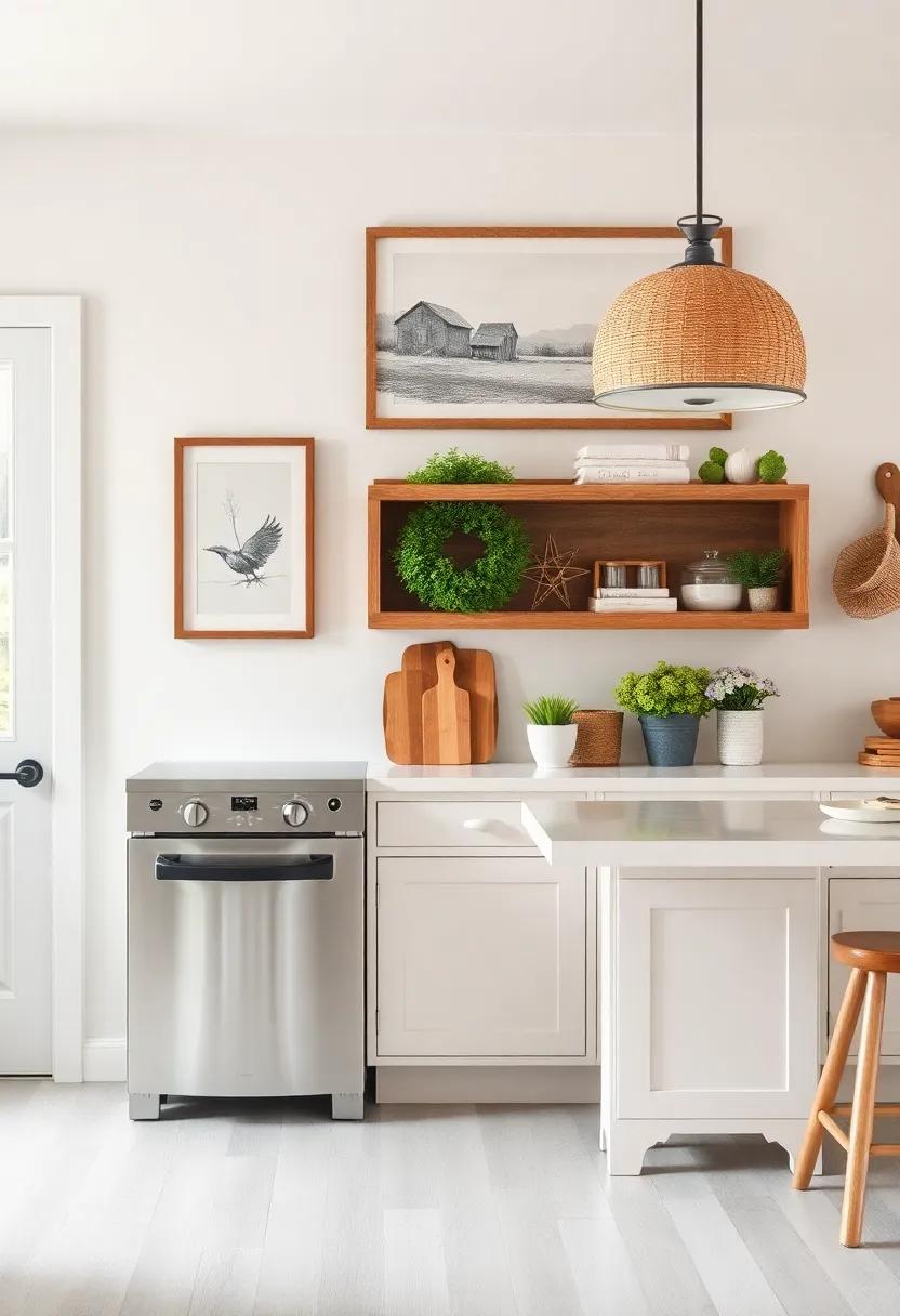 Charming Wall Art: choose vintage prints or farm-themed artwork to bring character and personal flair to your walls