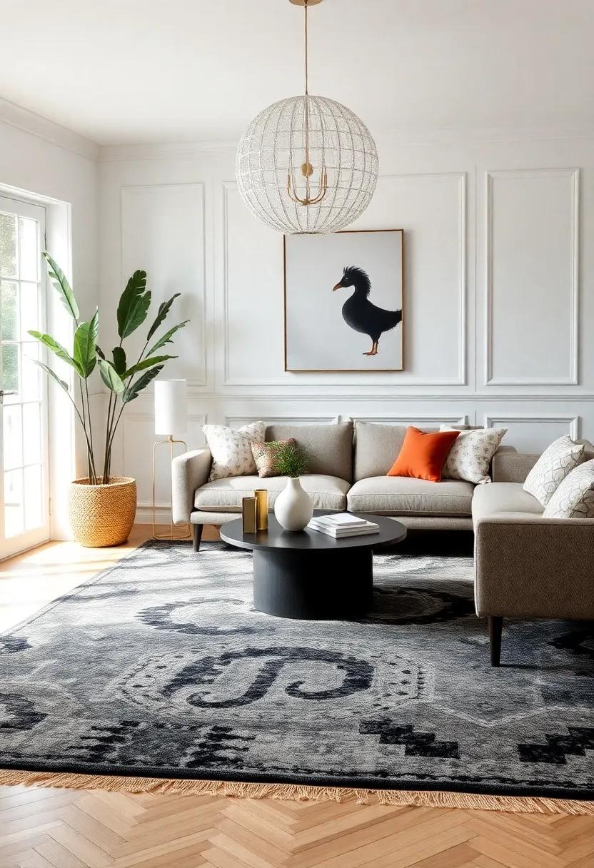 Bold Rugs: Add a statement rug ‌that anchors ‌your‌ space, provides warmth, and enhances the overall aesthetic