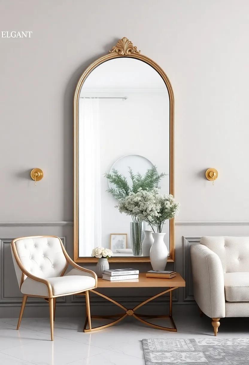 Elegant Mirrors:⁣ Use mirrors strategically to reflect light‍ and give the illusion⁤ of a larger space while adding a chic touch
