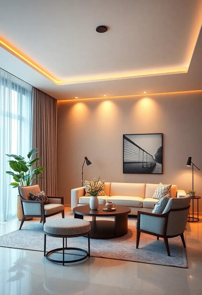 Layered ‍Lighting: Combine ambient, ⁢task,⁣ and accent‍ lighting to‌ create a versatile atmosphere that‌ can change with your mood