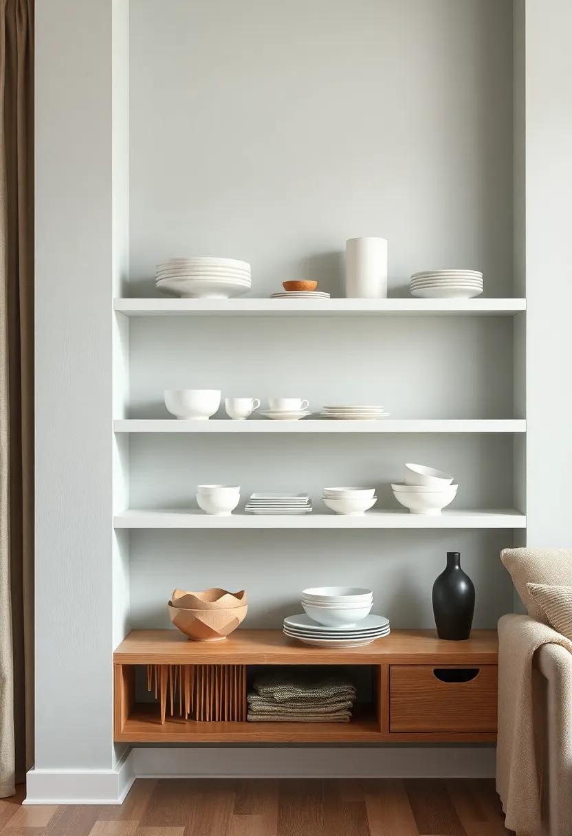 Open Shelving: Display your favorite dishware or decor items on open shelves for⁢ an organized ⁣yet stylish appearance