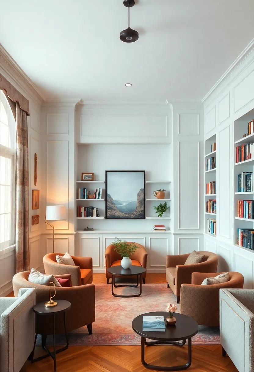 Personal Library: ‌Dedicate⁣ a space for your book collection, surrounded by cozy seating and warm lighting ⁢to inspire intellectual ‍retreat