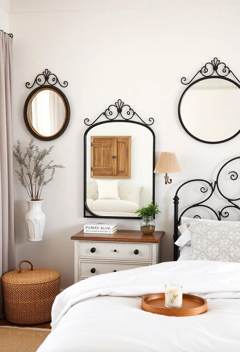 Charming Accessories: Wrought-Iron Mirrors that Reflect Style