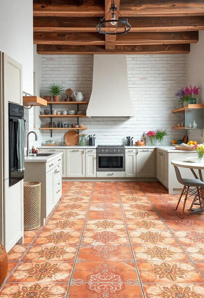 Hand-Painted Terracotta: Infuse warmth and character with hand-painted terracotta tiles that feature earthy tones and intricate designs, perfect for‌ a cozy farmhouse feel