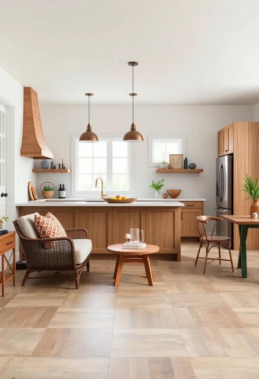 Woven Textured Tiles:⁣ Choose⁣ woven textured tiles to mimic natural fiber ⁣patterns, adding an organic ​touch that aligns with farmhouse aesthetics