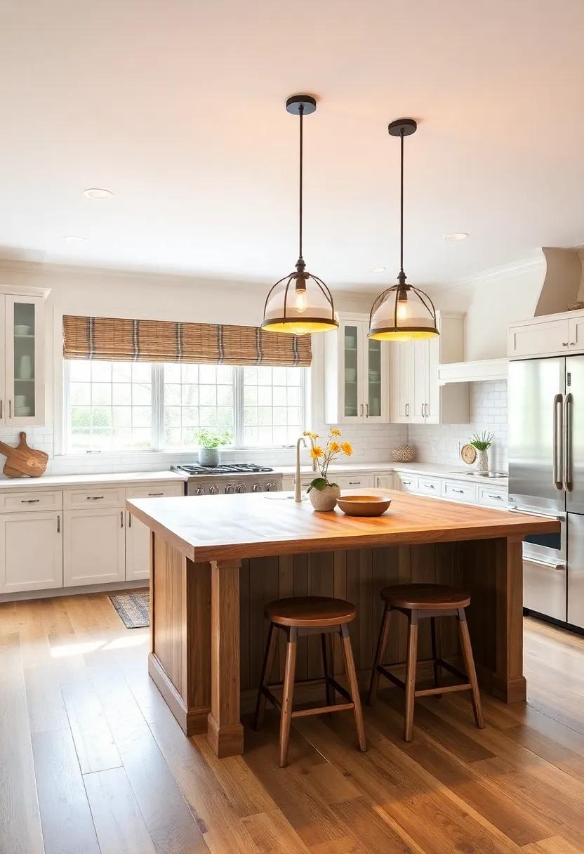Unique‍ Lighting Fixtures to ⁤Illuminate Your ⁤Farmhouse Kitchen Island