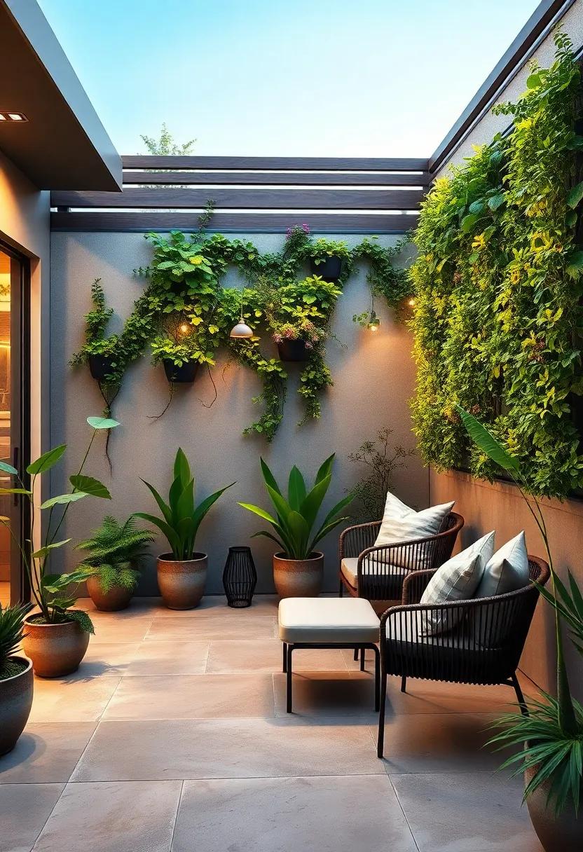 Incorporate a ‌drip irrigation system for an efficient watering solution that keeps your vertical garden healthy and thriving