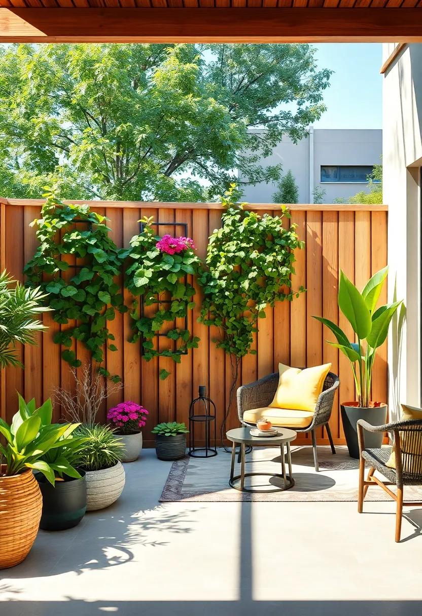 Install a⁤ trellis on your ⁢fence ⁢to support ‍climbing plants, adding⁣ vertical height and lush greenery to your ⁤outdoor space