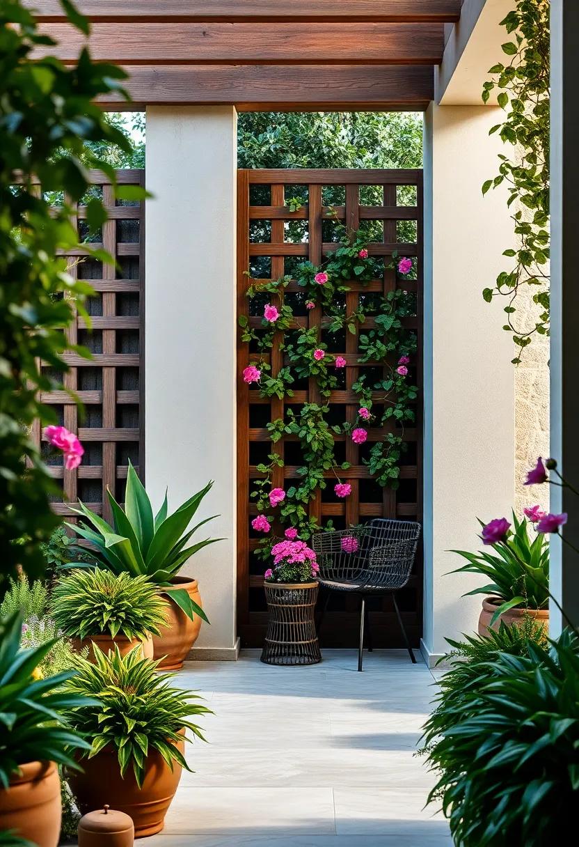 Lattice ‌Panel‍ Fence: Introduce visual interest⁣ with‌ a lattice panel fence, perfect for climbing flowers ⁣to weave through while allowing ‍light to dance through the delicate structure