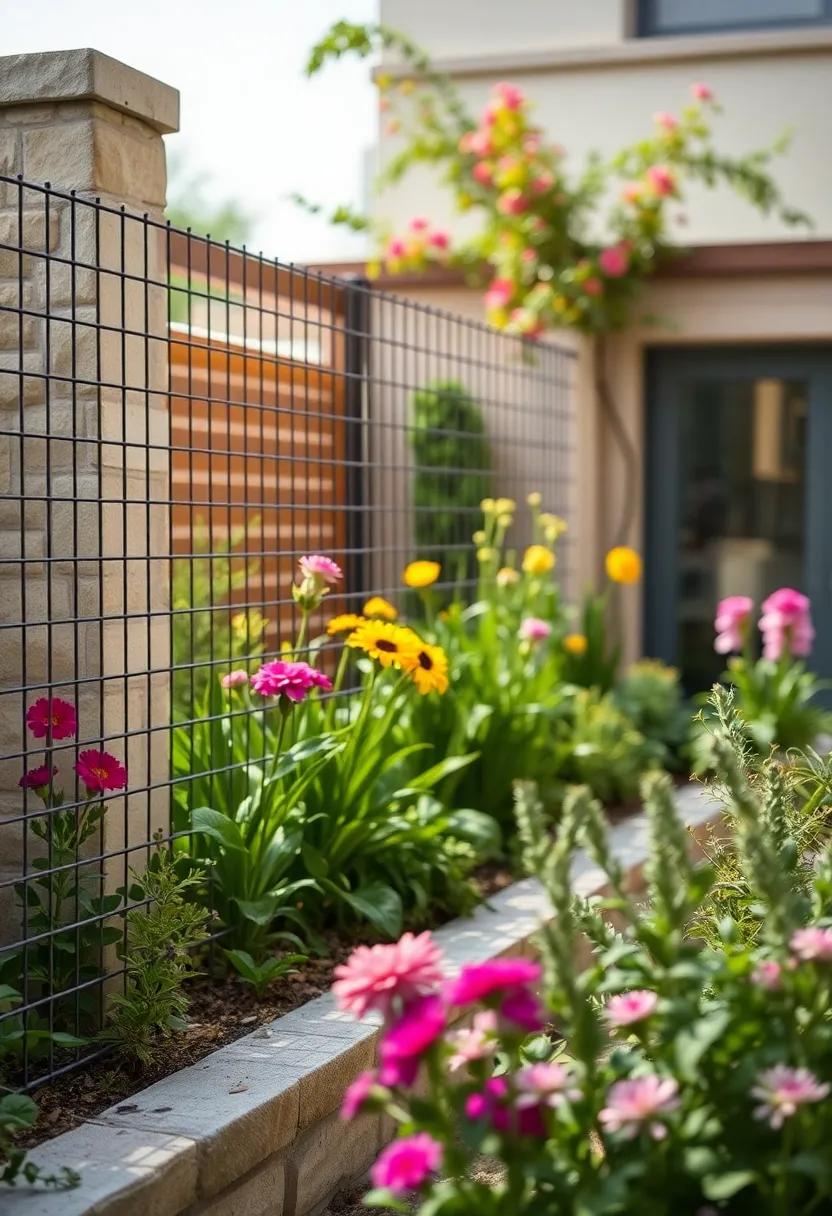 Simple Wire Fence: Utilize a simple wire fence to provide⁢ a minimalist structure that ⁣keeps⁤ animals at bay while allowing flowers to flourish freely against its unassuming design