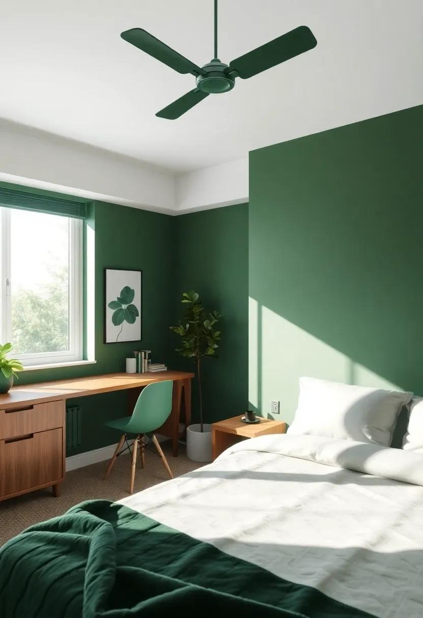 Transforming the ⁤Ambiance: Embracing ⁢Forest Green‍ as ‍the Dominant Hue
