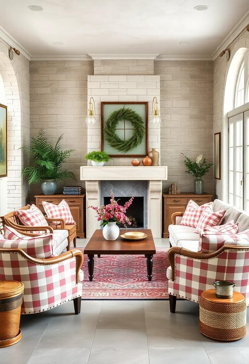 Pastel farmhouse Checks: Incorporate pastel check patterns into your decor to ⁢evoke the essence of a quaint French farmhouse,​ offering a cheerful vibe