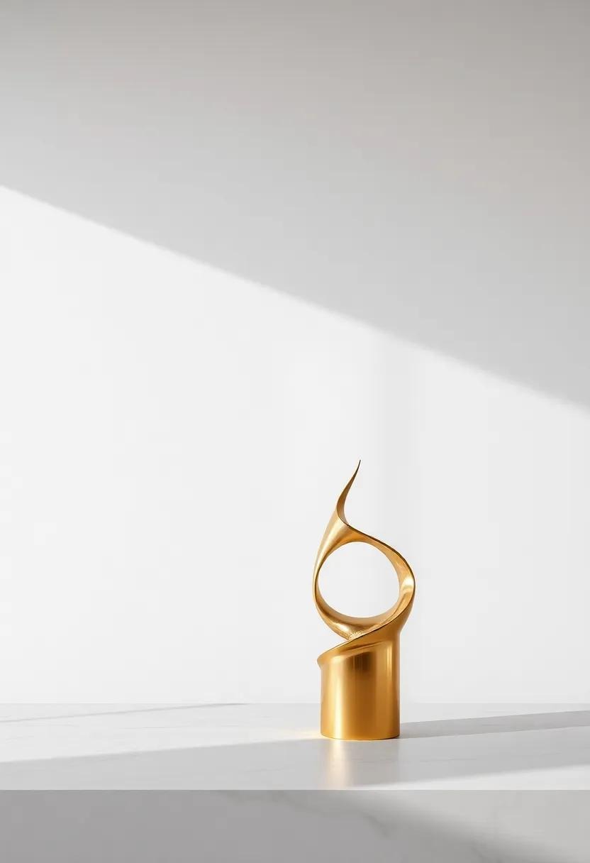 Place⁢ a sculpture with⁢ gold ⁣accents on a mantel or ⁤tabletop, serving ⁢as a striking conversation starter ⁢for ⁢guests