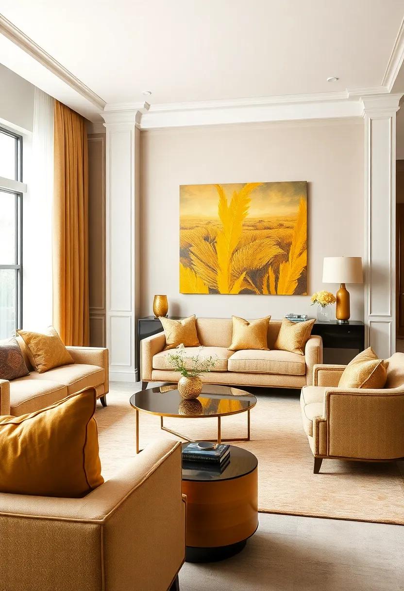 Incorporate gold fabrics through⁢ upholstered ‍furniture,‌ giving depth⁢ and character to traditional styles
