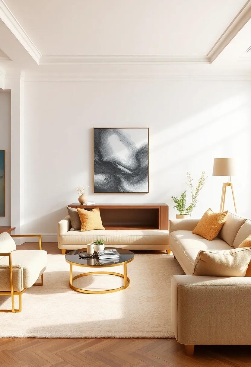 Layer gold tones through paint or wallpaper, creating a warm,⁤ inviting backdrop⁢ that enhances your decor