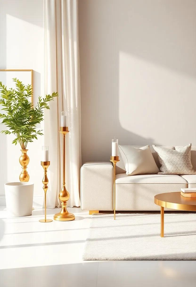 opt ‍for gold lampstands or candle holders ​that ‌contribute a⁢ warm glow‌ and ⁣subtle elegance ⁢to your lighting ‍design
