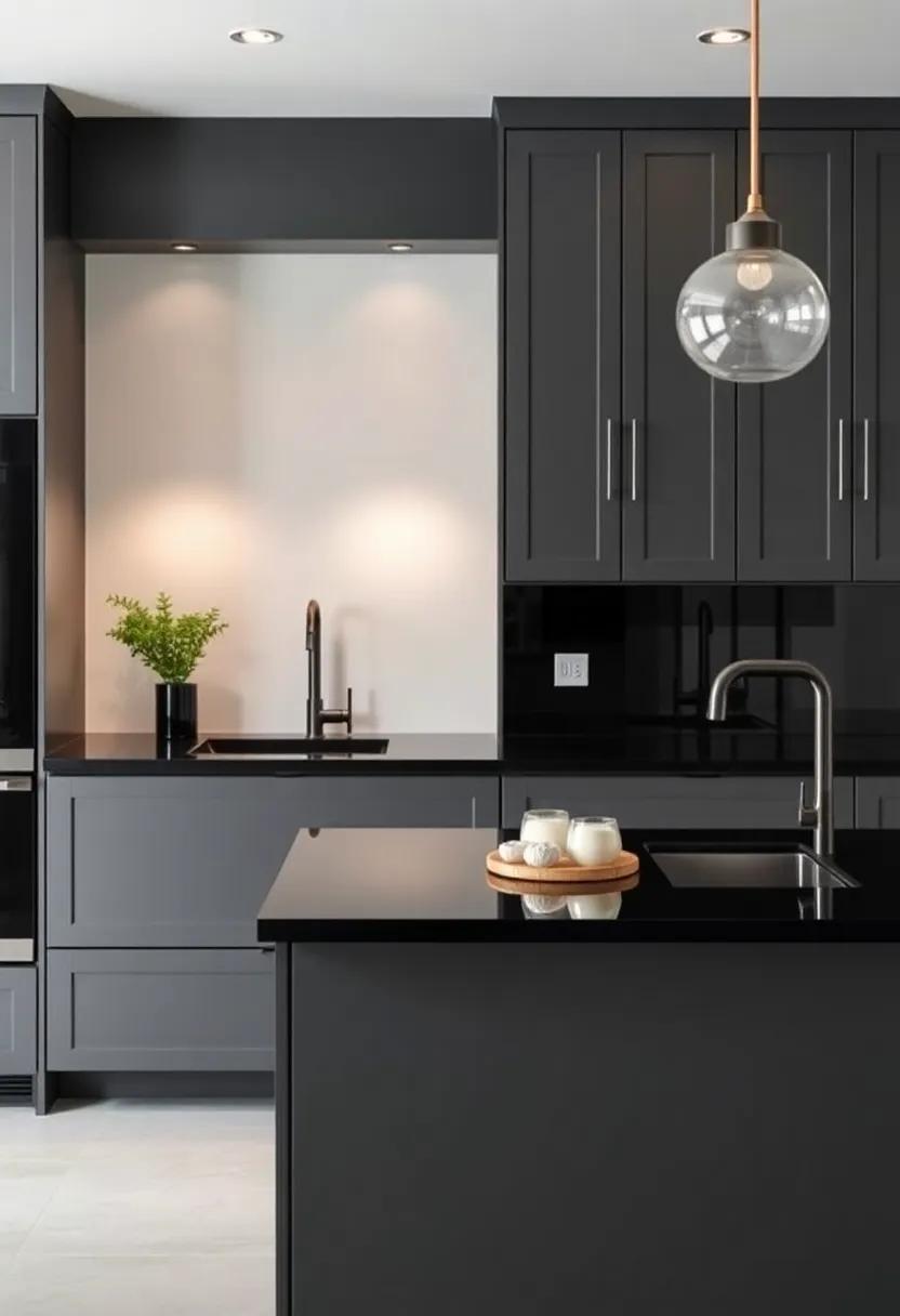 Statement Pieces: Take a ⁤look at kitchens where dark gray⁢ cabinetry frames eye-catching ​black ‌countertops, ⁢making a statement ​without overwhelming the senses