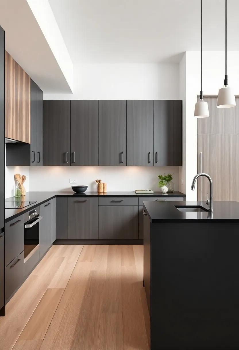 Eco-Friendly Designs: Explore sustainable kitchens that utilize reclaimed⁣ gray cabinets paired ⁣with eco-conscious black countertops ⁣for a ‍green approach
