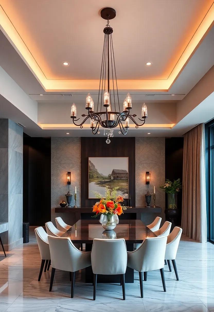 Elevate⁤ Your Dining Experience With a Striking Chandelier ‍as the Focal Point