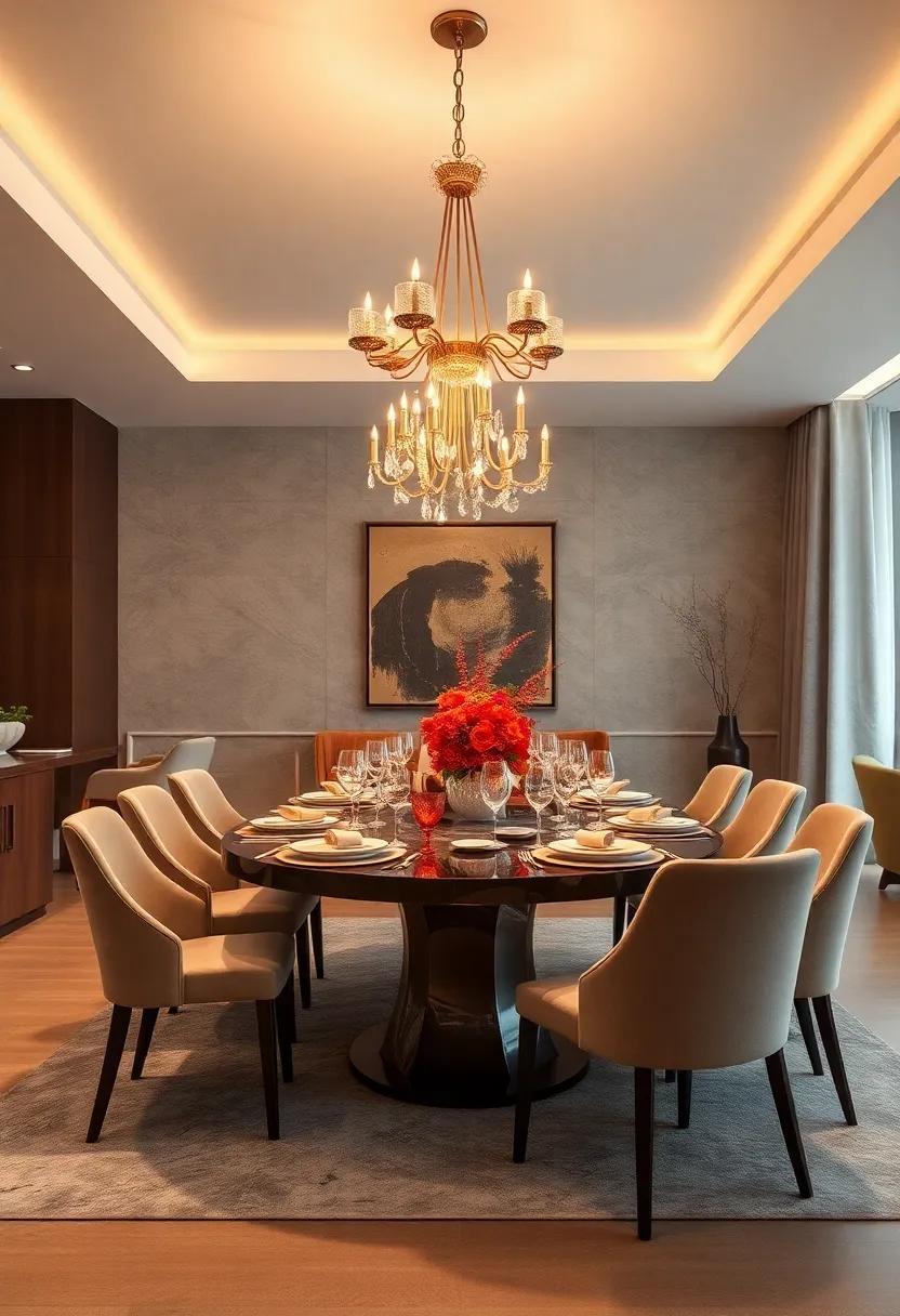 Transformative Tablescapes: Arranging Tableware Around Your chandelier