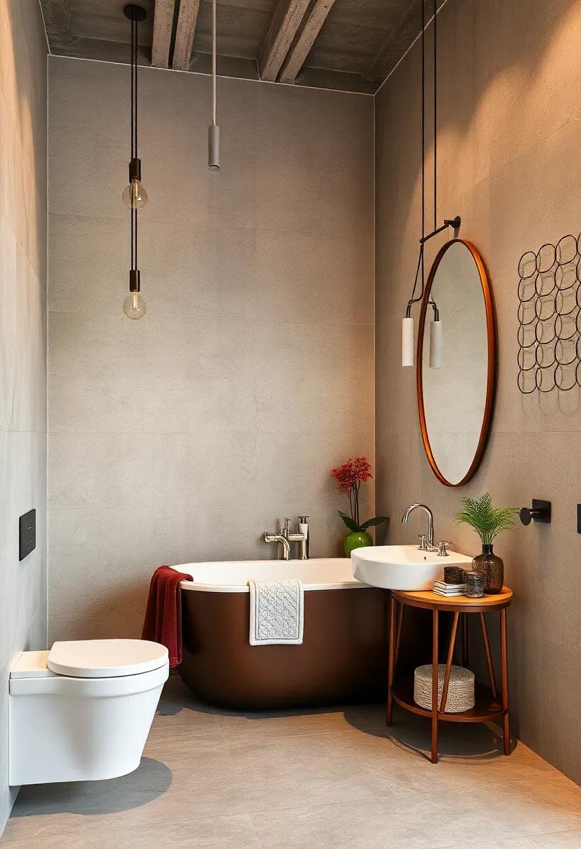 Artistic mirror ‌Frames: Reflecting Industrial Charm with​ Copper