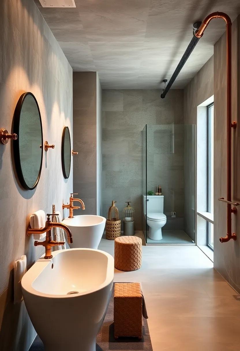 Highlighting copper Plumbing for ​an Unexpected Design Statement