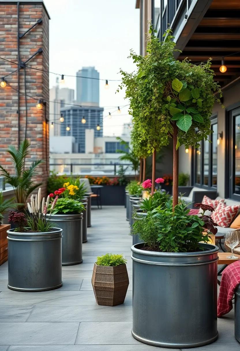 Rooftop Garden ‌Party: Envision hosting soirées⁢ surrounded ​by an array of metal planters filled ​with ‍aromatic⁣ herbs and blooming ⁤flowers under‌ twinkling lights