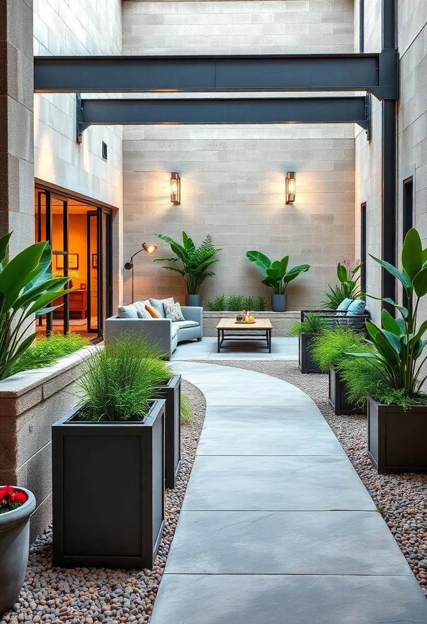 engaging Pathways: Discover how strategically ⁣placed‌ metal planters line‌ pathways, creating inviting trails that lead to hidden outdoor gems